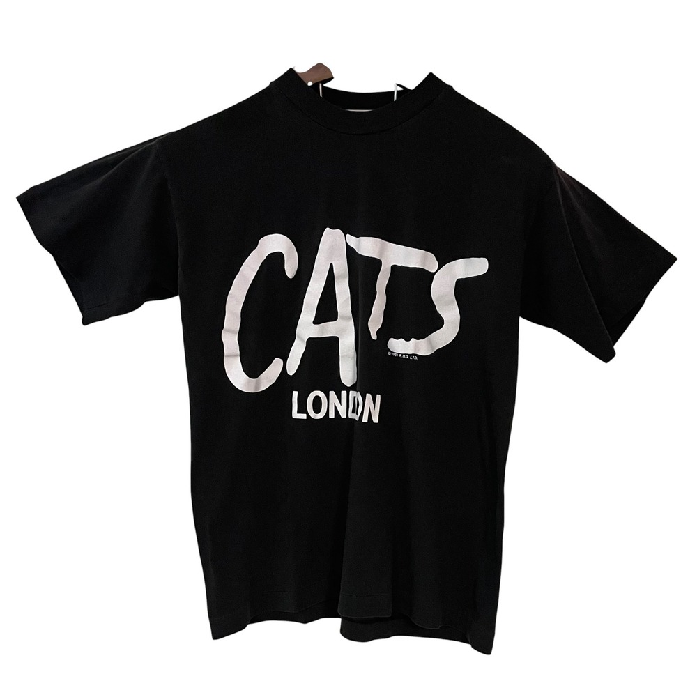 Vintage Cats The Musical London 1981 T Shirt Dewynters Bllack Single Stich S